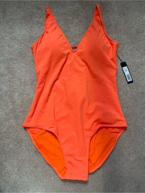 TA3 Plungey One Piece Swimsuit Orange 3X RL 2.0 NWT Shaping Swimwear